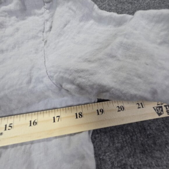 Francesca Bettini Dress Womens Large Gray Linen Made in Italy Tiered Boho 8003 - Picture 8 of 9